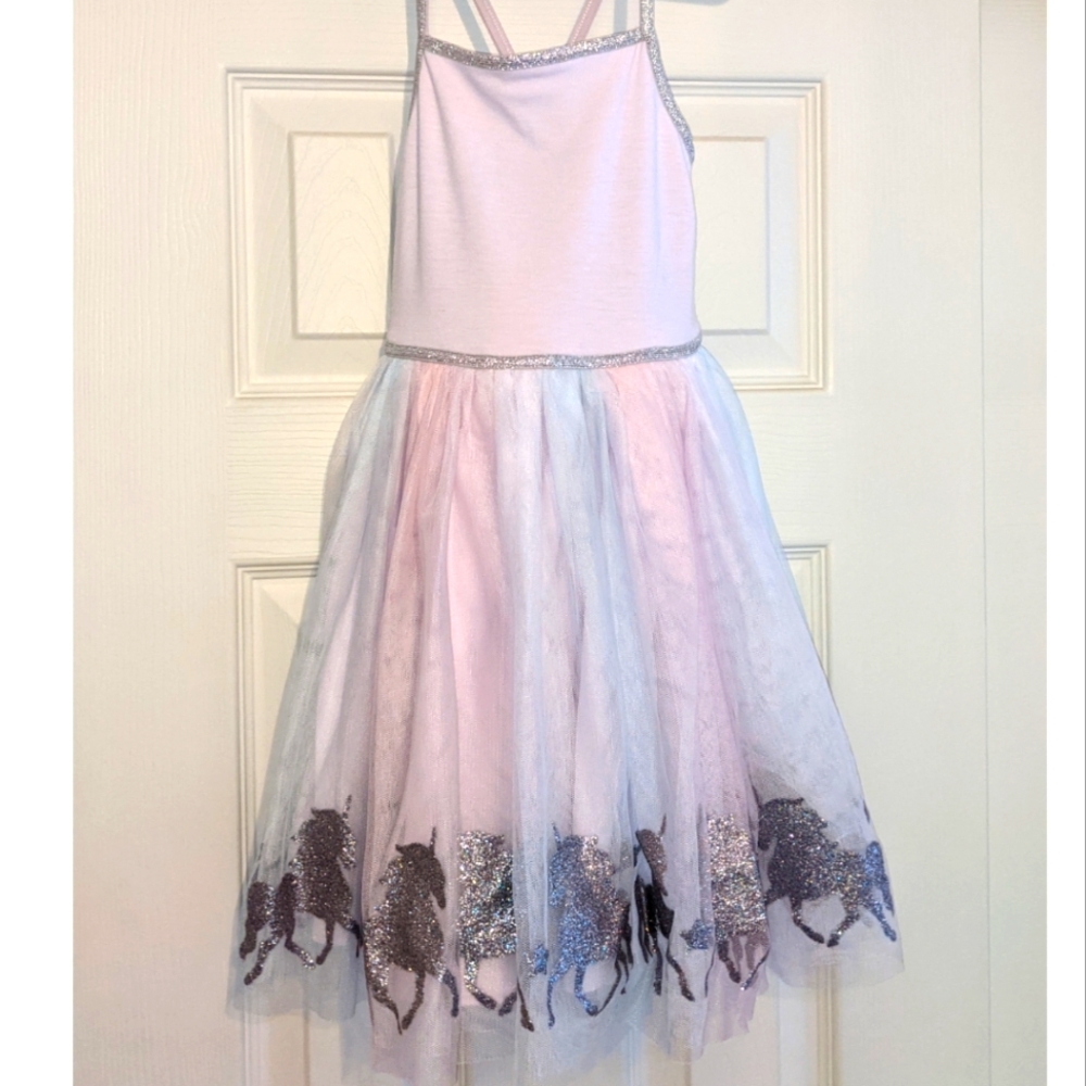 Zunie unicorn strap dress for girl size 6 brand new